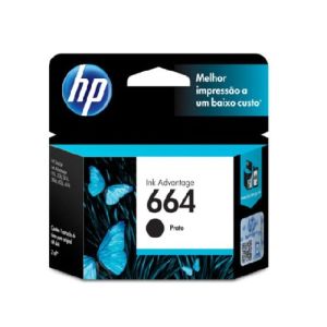 CARTUCHO DE TINTA HP 664 PRETO F6V29AB  1115 4536 2136 3636 3836 3635 4676  ORIGINAL 2ML