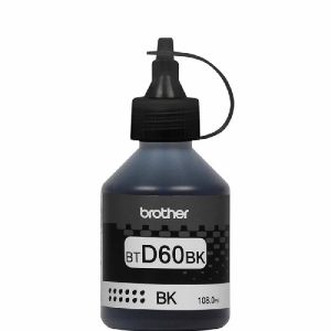 REFIL GARRAFA DE TINTA BROTHER BTD60BK 108ML PRETO MFCT4500 420W 720DW 820DW 7,5K ORIGINAL