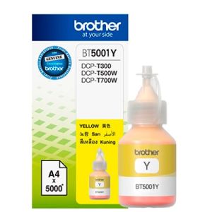 REFIL GARRAFA DE TINTA BROTHER BT-5001Y AMARELO 48,8 ML T4500 420W 720DW 820DW 5,0K ORIGINAL