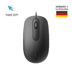 MOUSE COM FIO RAPOO 1600DPI PRETO N200 RA016